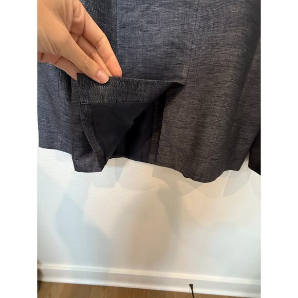 Halogen 2 Button Blazer Gray Pockets Medium Linen/Cotton - Picture 8 of 10